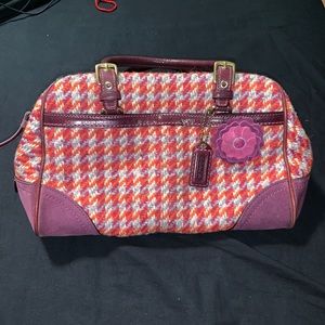 Coach houndstooth bag multicolor